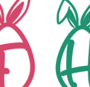 Intra απο ξύλο plywood 3mm-4mm πάχος - Πασχαλινό λαγουδάκι αλφάβητο μονόγραμμα  Δίασταση 4x4 cm INTRAFABR-119808420 - Image 1