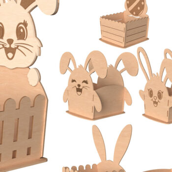 Intra απο ξύλο plywood 3mm-4mm πάχος - Πασχαλινό Μπάνι Καλάθι Δίασταση 30x20 cm INTRAFABR-116142451 - Image 1