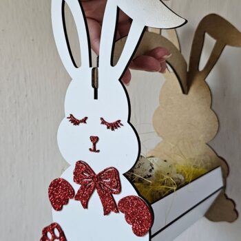 Intra απο ξύλο plywood 3mm-4mm πάχος - Πασχαλινό Μπάνι Καλάθι κοπής με λέιζερ | Δίασταση 4x4 cm INTRAFABR-119612124 - Image 6