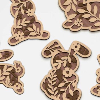 Intra απο ξύλο plywood 3mm-4mm πάχος - ΔΕΣΜΗ ΠΑΣΧΑΛΙΝΟΥ ΚΟΥΝΕΛΟΥ, Πολυστρωματικό κομμένο  Δίασταση 10x6 cm INTRAFABR-88708910 - Image 1