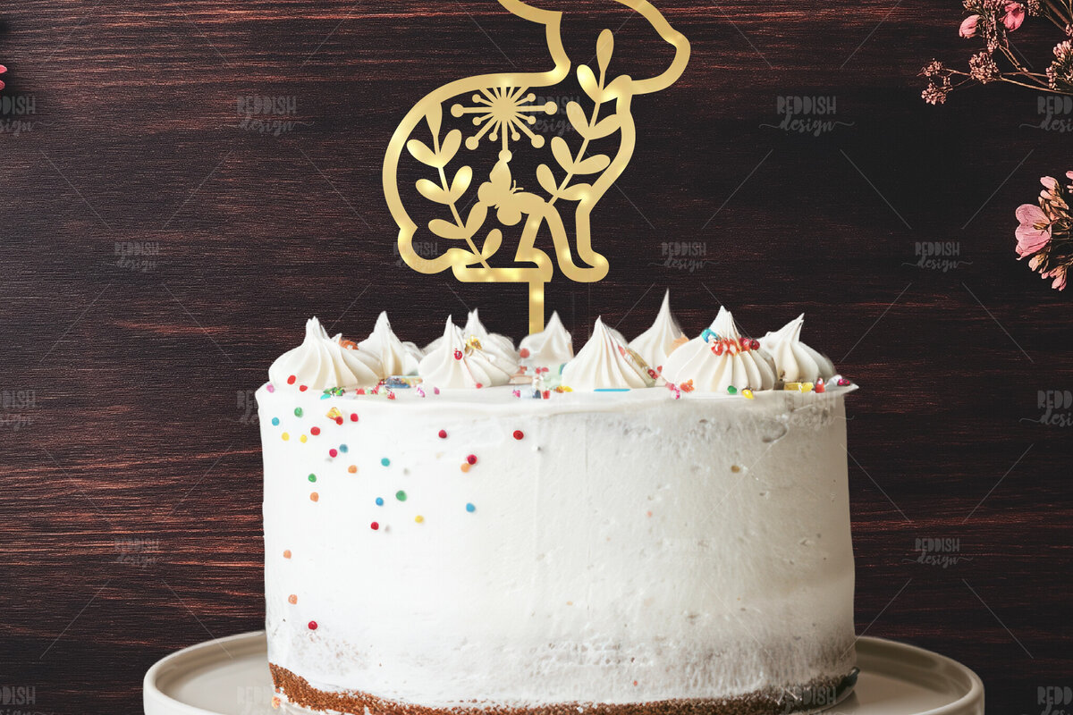 Intra απο ξύλο plywood 3mm-4mm πάχος - Πάσχα Μπάνι Κέικ Topper  Δίασταση 15x15 cm INTRAFABR-118741239