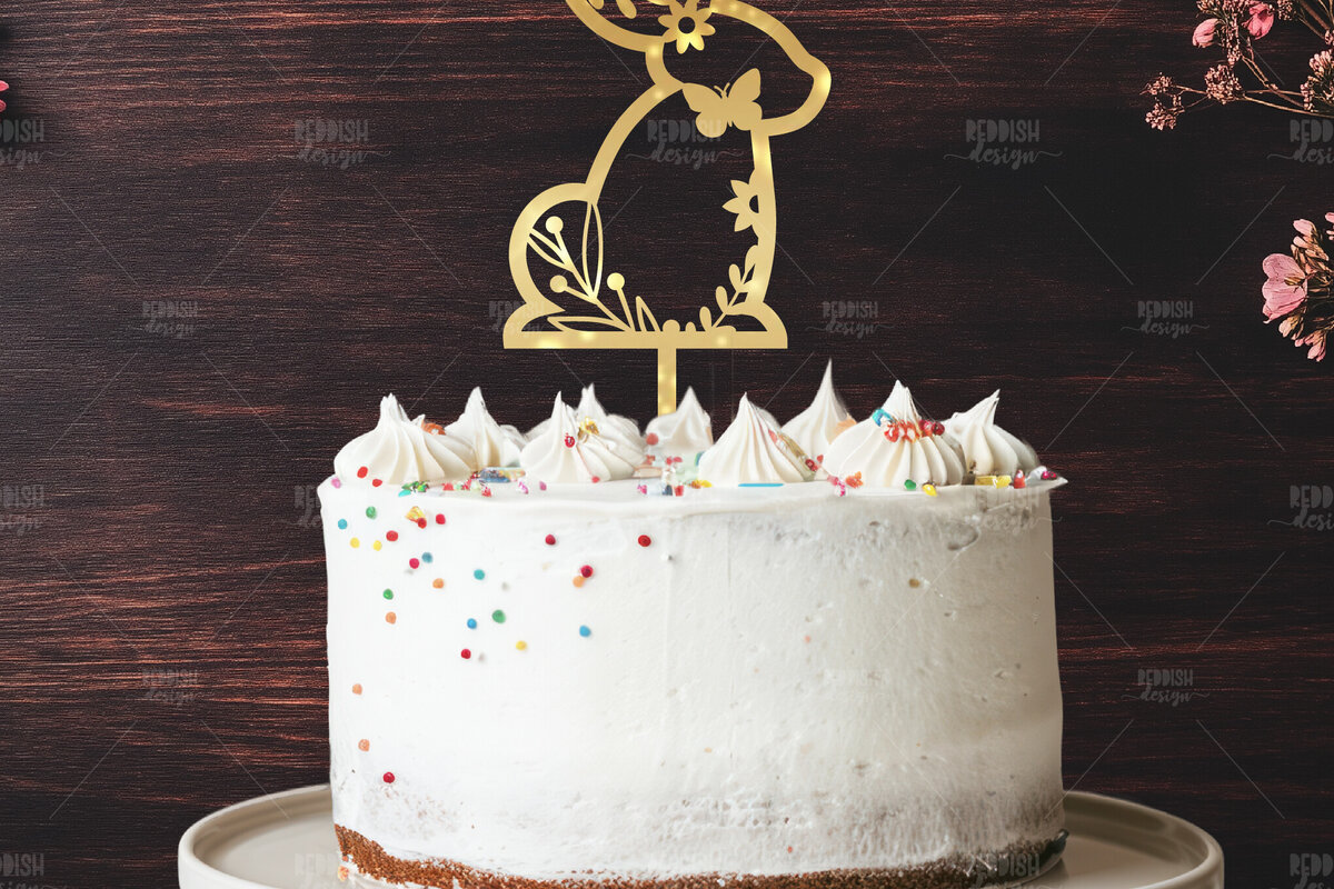 Intra απο ξύλο plywood 3mm-4mm πάχος - Πάσχα Μπάνι Κέικ Topper  Δίασταση 15x15 cm INTRAFABR-118741357