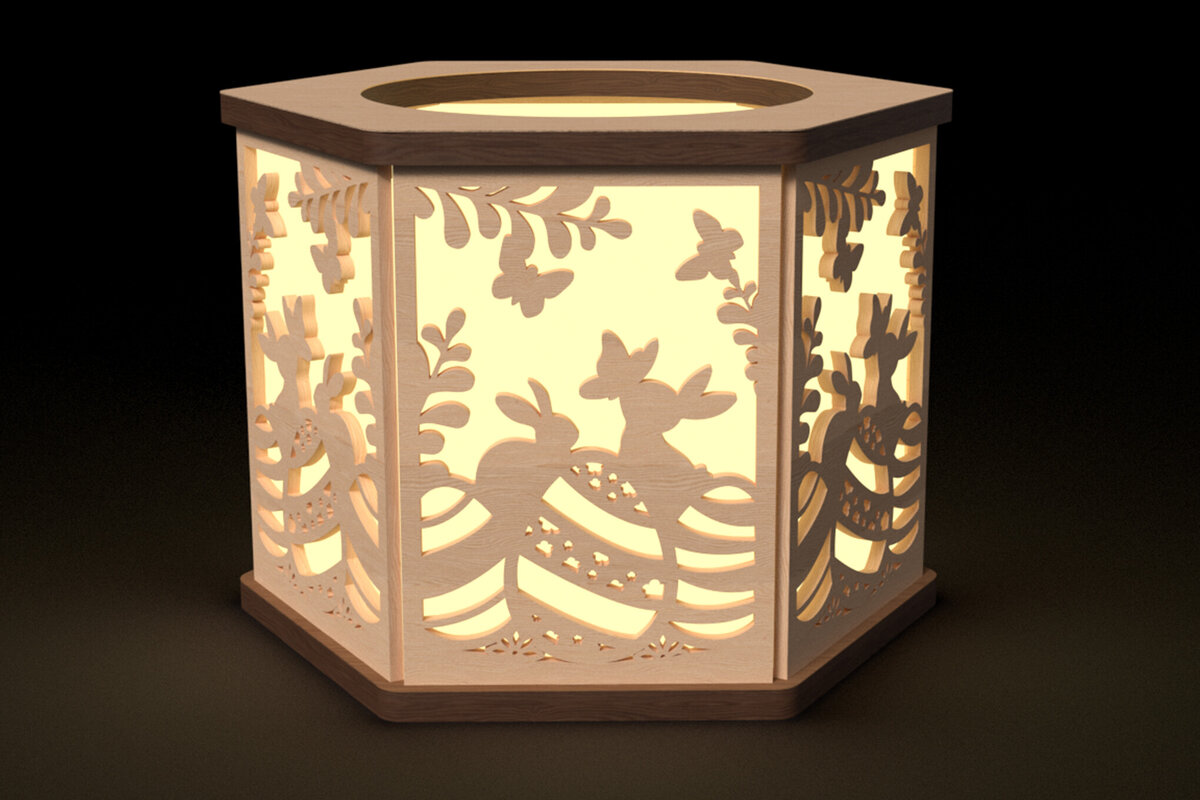 Intra απο ξύλο plywood 3mm-4mm πάχος - Κηροπήγιο Πασχαλινό Λαγουδάκι  Δίασταση 6x6 cm INTRAFABR-116459161