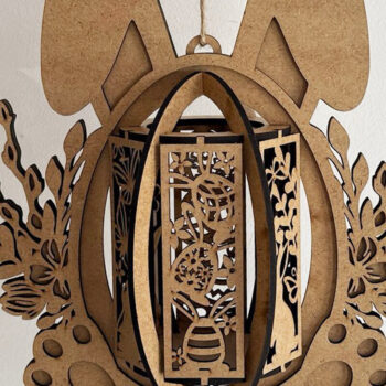 Intra απο ξύλο plywood 3mm-4mm πάχος - Κηροπήγιο Πασχαλινό Λαγουδάκι Δίασταση 3x8 cm INTRAFABR-118761044 - Image 7