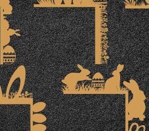 Intra απο ξύλο plywood 3mm-4mm πάχος - Πασχαλινό λαγουδάκι γωνιακή πόρτα με λέιζερ Δίασταση 15x15 cm INTRAFABR-114084370