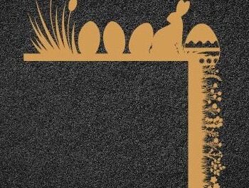 Intra απο ξύλο plywood 3mm-4mm πάχος - Πασχαλινό λαγουδάκι γωνιακή πόρτα με λέιζερ Δίασταση 15x15 cm INTRAFABR-114084370 - Image 3