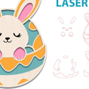 Intra απο ξύλο plywood 3mm-4mm πάχος - Easter Bunny Door , Ξύλινη στρογγυλή πινακίδα Δίασταση 15x15 cm INTRAFABR-117547902 - Image 2