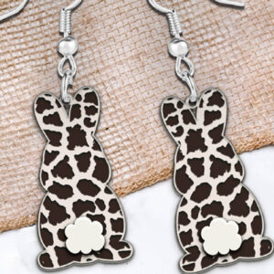 Intra απο ξύλο plywood 3mm-4mm πάχος - Πασχαλινά σκουλαρίκια λαγουδάκι με λέιζερ. Δίασταση 3x3 cm INTRAFABR-111835199