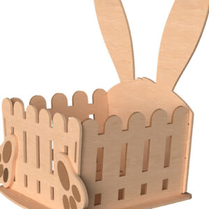 Intra απο ξύλο plywood 3mm-4mm πάχος - Πασχαλινό Μπάνι Αυτιά Καλάθι  Δίασταση 30x20 cm INTRAFABR-116142181