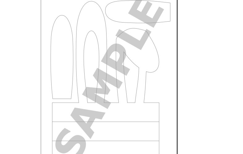 Intra απο ξύλο plywood 3mm-4mm πάχος - Πρότυπο κεφαλόδεσμου με αυτιά λαγουδάκι του Πάσχα Δίασταση 15x15 cm INTRAFABR-26275097
