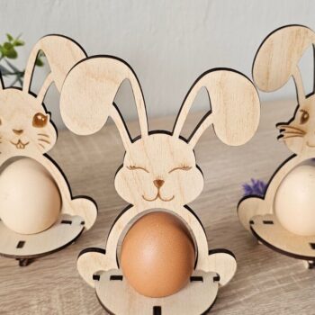 Intra απο ξύλο plywood 3mm-4mm πάχος - Πασχαλινό Μπάνι Αυγοθήκη , Laser Cut F Δίασταση 4x4 cm INTRAFABR-117012517 - Image 6