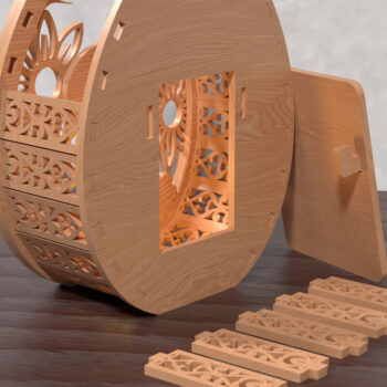 Intra απο ξύλο plywood 3mm-4mm πάχος - Φανάρι Easter Bunny Egg -3D Layered  Δίασταση 20x20 cm INTRAFABR-118468532 - Image 5