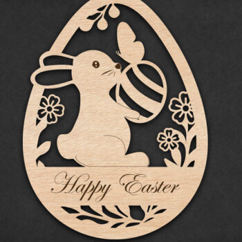 Intra απο ξύλο plywood 3mm-4mm πάχος - Πακέτο με στολίδια με αυγά για το Πάσχα Δίασταση 6x6 cm INTRAFABR-116462956 - Image 4