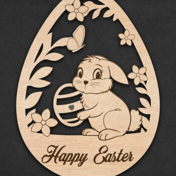 Intra απο ξύλο plywood 3mm-4mm πάχος - Πακέτο με στολίδια με αυγά για το Πάσχα Δίασταση 6x6 cm INTRAFABR-116462956 - Image 5