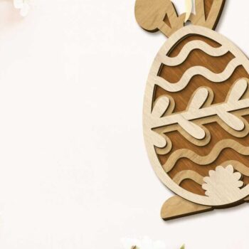 Intra απο ξύλο plywood 3mm-4mm πάχος - Σετ Πασχαλινών Αυγών Κουνελιού, Αρχεία πολλαπλών στρώσεων Δίασταση 2x7 cm INTRAFABR-89880321 - Image 4