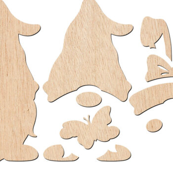 Intra απο ξύλο plywood 3mm-4mm πάχος - Πασχαλινό λαγουδάκι με το Butterfly  Δίασταση 30x20 cm INTRAFABR-115771727 - Image 2