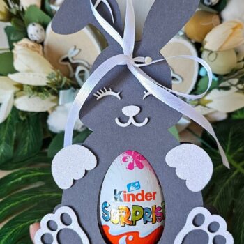 Intra απο ξύλο plywood 3mm-4mm πάχος - Easter Bunny Kinder Egg Box | Χαριτωμένος Δίασταση 4x4 cm INTRAFABR-119608533 - Image 3
