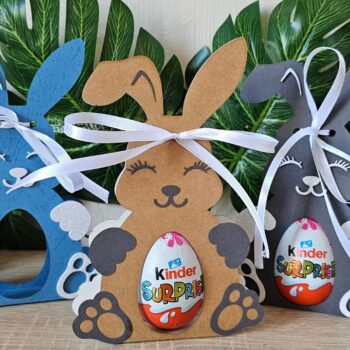 Intra απο ξύλο plywood 3mm-4mm πάχος - Easter Bunny Kinder Egg Box | Χαριτωμένος Δίασταση 4x4 cm INTRAFABR-119608533 - Image 4