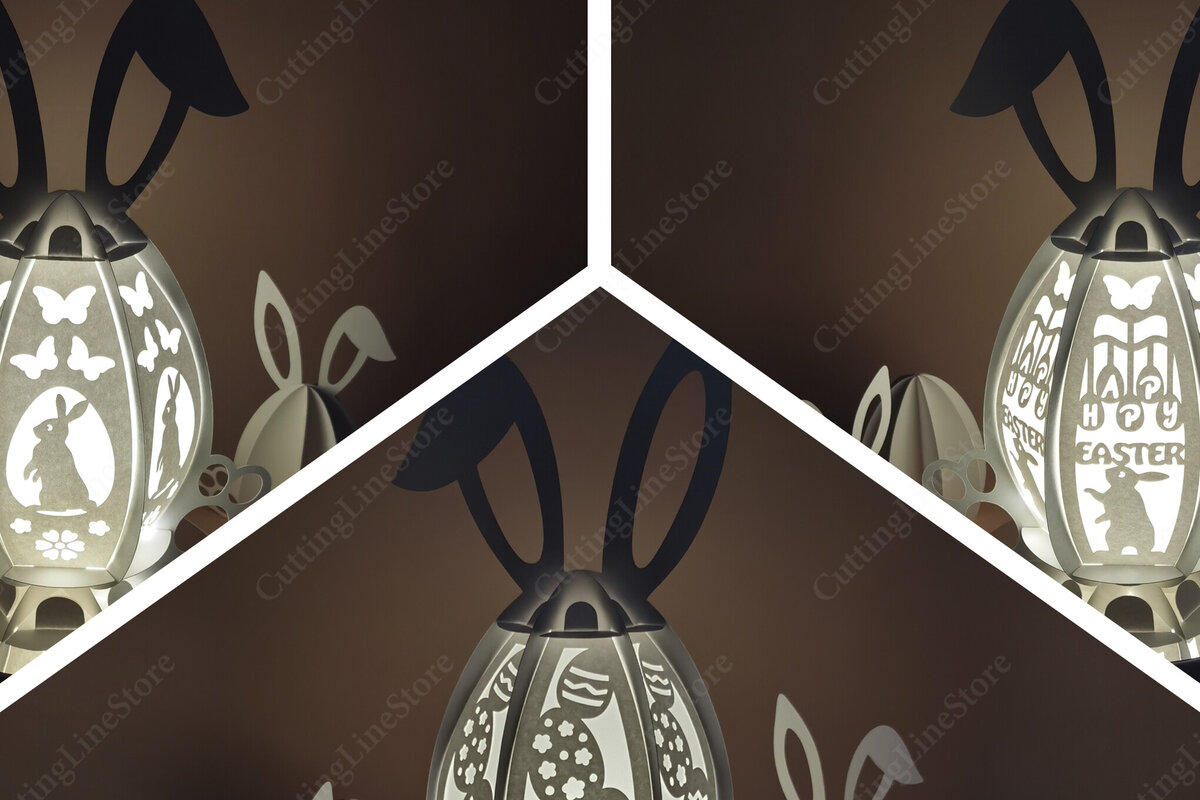 Intra απο ξύλο plywood 3mm-4mm πάχος - Πασχαλινά φαναράκια λαγουδάκι Δίασταση 15x15 cm INTRAFABR-115362440