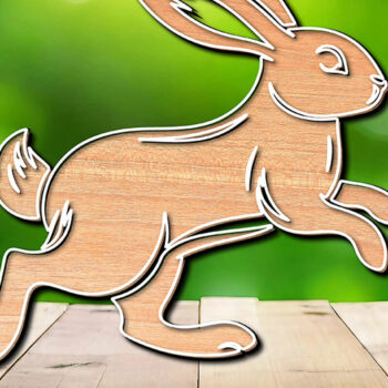 Intra απο ξύλο plywood 3mm-4mm πάχος - σχεδίασης Easter Bunny Laser-Cut Δίασταση 6x6 cm INTRAFABR-117490613 - Image 3