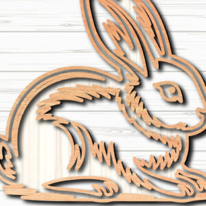 Intra απο ξύλο plywood 3mm-4mm πάχος -  σχεδίασης Easter Bunny Laser-Cut Δίασταση 6x6 cm INTRAFABR-117490623