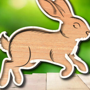 Intra απο ξύλο plywood 3mm-4mm πάχος - σχεδίασης Easter Bunny Laser-Cut Δίασταση 6x6 cm INTRAFABR-117490638 - Image 4