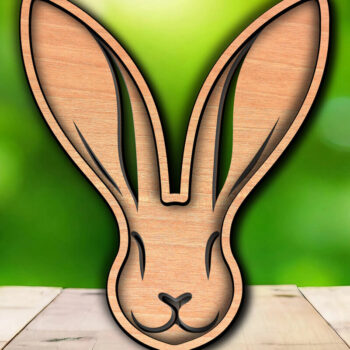 Intra απο ξύλο plywood 3mm-4mm πάχος - σχεδίασης Easter Bunny Laser-Cut Δίασταση 6x6 cm INTRAFABR-117490658 - Image 4