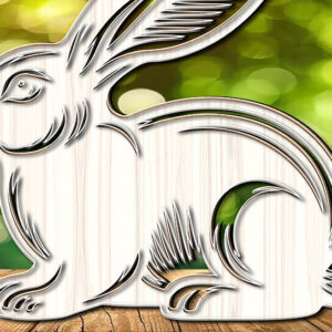 Intra απο ξύλο plywood 3mm-4mm πάχος -  σχεδίασης Easter Bunny Laser-Cut Δίασταση 6x6 cm INTRAFABR-117490612