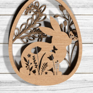 Intra απο ξύλο plywood 3mm-4mm πάχος - Easter Bunny Laser Cut Design  Δίασταση 20x20 cm INTRAFABR-116588698