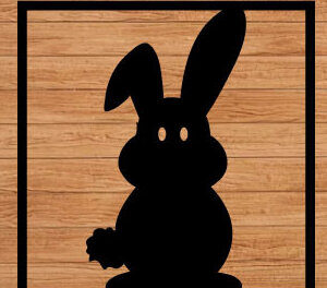 Intra απο ξύλο plywood 3mm-4mm πάχος - Πασχαλινό λαγουδάκι με λέιζερ   Δίασταση 40x50 cm INTRAFABR-66917872