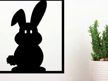 Intra απο ξύλο plywood 3mm-4mm πάχος - Πασχαλινό λαγουδάκι με λέιζερ   Δίασταση 40x50 cm INTRAFABR-66917872 - Image 2