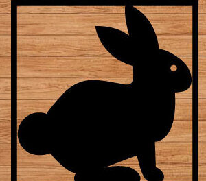 Intra απο ξύλο plywood 3mm-4mm πάχος - Πασχαλινό λαγουδάκι με λέιζερ   Δίασταση 40x50 cm INTRAFABR-66917806