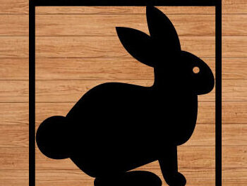 Intra απο ξύλο plywood 3mm-4mm πάχος - Πασχαλινό λαγουδάκι με λέιζερ   Δίασταση 40x50 cm INTRAFABR-66917806 - Image 1