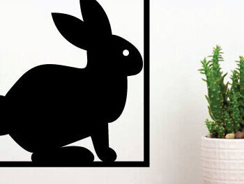 Intra απο ξύλο plywood 3mm-4mm πάχος - Πασχαλινό λαγουδάκι με λέιζερ   Δίασταση 40x50 cm INTRAFABR-66917806 - Image 2