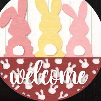 Intra απο ξύλο plywood 3mm-4mm πάχος - Πασχαλινό λαγουδάκι κομμένο με λέιζερ δέσμη πινακίδων Δίασταση 30x20 cm INTRAFABR-113851303 - Image 6