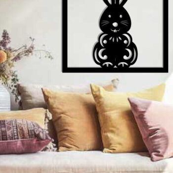 Intra απο ξύλο plywood 3mm-4mm πάχος - Easter Bunny Laser Cut Δίασταση 40x50 cm INTRAFABR-116939438 - Image 2