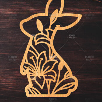 Intra απο ξύλο plywood 3mm-4mm πάχος - Easter Bunny Laser Cut Δίασταση 15x15 cm INTRAFABR-116668604 - Image 1