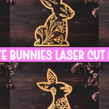 Intra απο ξύλο plywood 3mm-4mm πάχος - Easter Bunny Laser Cut Δίασταση 15x15 cm INTRAFABR-116668721 - Image 1
