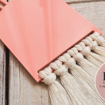 Intra απο ξύλο plywood 3mm-4mm πάχος - Πασχαλινό λαγουδάκι Macrame  Δίασταση 4x4 cm INTRAFABR-74746348 - Image 2