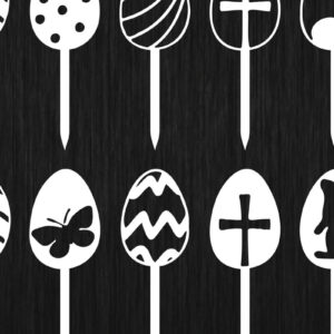 Intra απο ξύλο plywood 3mm-4mm πάχος - Πασχαλινοί μαρκαδόροι για λαγουδάκι  Κέικ Topper  Δίασταση 4x4 cm INTRAFABR-116825209