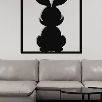 Intra απο ξύλο plywood 3mm-4mm πάχος - Easter Bunny Μεταλλική Τέχνη τοίχου με λέιζερ Δίασταση 40x50 cm INTRAFABR-116093756 - Image 3