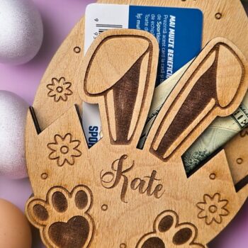 Intra απο ξύλο plywood 3mm-4mm πάχος - Δώρο Πασχαλινό Μπάνι Κάτοχος Χρημάτων Δίασταση 4x4 cm INTRAFABR-116082433 - Image 5