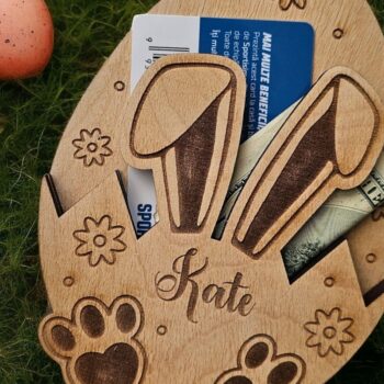 Intra απο ξύλο plywood 3mm-4mm πάχος - Δώρο Πασχαλινό Μπάνι Κάτοχος Χρημάτων Δίασταση 4x4 cm INTRAFABR-116082433 - Image 6