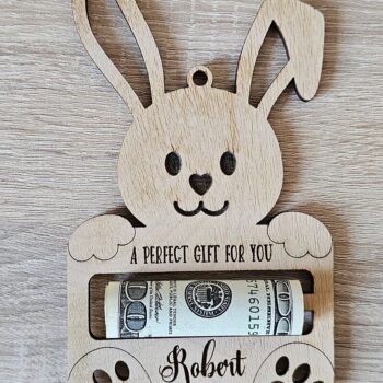 Intra απο ξύλο plywood 3mm-4mm πάχος - Πασχαλινό Μπάνι Κάτοχος Χρημάτων Δίασταση 15x15 cm INTRAFABR-116833779 - Image 2