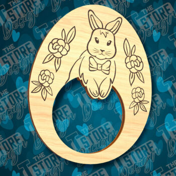 Intra απο ξύλο plywood 3mm-4mm πάχος - Πασχαλινά δαχτυλίδια χαρτοπετσέτας με λέιζερ Δίασταση 15x15 cm INTRAFABR-90511272 - Image 1