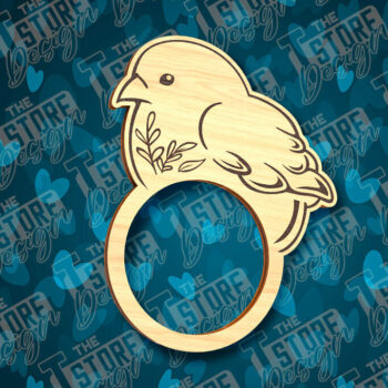 Intra απο ξύλο plywood 3mm-4mm πάχος - Πασχαλινά δαχτυλίδια χαρτοπετσέτας με λέιζερ Δίασταση 15x15 cm INTRAFABR-90511295 - Image 2