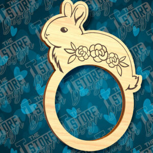 Intra απο ξύλο plywood 3mm-4mm πάχος - Πασχαλινά δαχτυλίδια χαρτοπετσέτας με λέιζερ Δίασταση 15x15 cm INTRAFABR-90511257