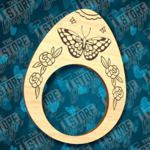 Intra απο ξύλο plywood 3mm-4mm πάχος - Πασχαλινά δαχτυλίδια χαρτοπετσέτας με λέιζερ Δίασταση 15x15 cm INTRAFABR-90511263