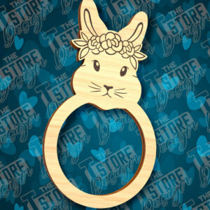 Intra απο ξύλο plywood 3mm-4mm πάχος - Πασχαλινά δαχτυλίδια χαρτοπετσέτας με λέιζερ Δίασταση 15x15 cm INTRAFABR-90511268