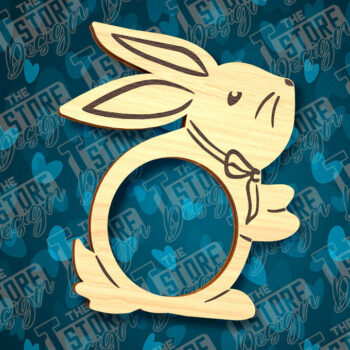 Intra απο ξύλο plywood 3mm-4mm πάχος - Πασχαλινά δαχτυλίδια χαρτοπετσέτας με λέιζερ Δίασταση 15x15 cm INTRAFABR-90511231 - Image 1